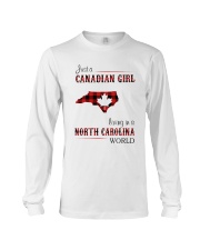 CANADIAN GIRL LIVING IN NORTH CAROLINA WORLD Long Sleeve Tee tile