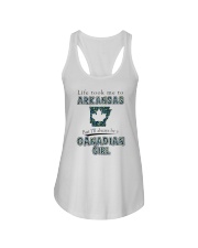CANADIAN GIRL LIFE TOOK TO ARKANSAS Ladies Flowy Tank tile