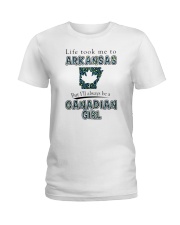 CANADIAN GIRL LIFE TOOK TO ARKANSAS Ladies T-Shirt tile