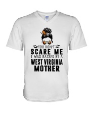I WAS RAISED BY A WEST VIRGINIA MOTHER V-Neck T-Shirt thumbnail
