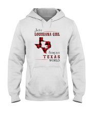 LOUISIANA GIRL LIVING IN TEXAS WORLD Hooded Sweatshirt tile