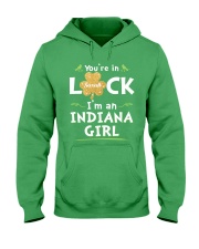 You're In Luck Indiana Girl Custom Name Hooded Sweatshirt tile