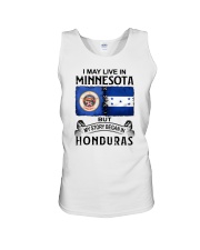 LIVE IN MINNESOTA BEGAN IN HONDURAS Unisex Tank thumbnail