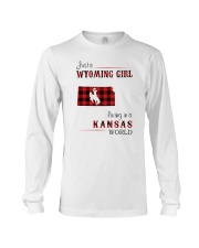 WYOMING GIRL LIVING IN KANSAS WORLD Long Sleeve Tee thumbnail