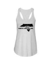 North Carolina Girl Map Ladies Flowy Tank tile