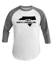 North Carolina Girl Map Baseball Tee tile
