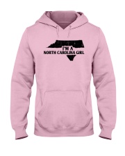 North Carolina Girl Map Hooded Sweatshirt front