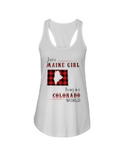 MAINE GIRL LIVING IN COLORADO WORLD Ladies Flowy Tank thumbnail