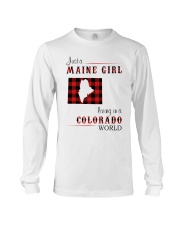 MAINE GIRL LIVING IN COLORADO WORLD Long Sleeve Tee thumbnail