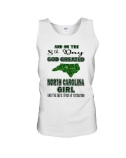 God Created North Carolina Girl Unisex Tank tile
