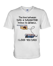 PUERTO RICO OKLAHOMA THE LOVE DAD AND DAUGHTER V-Neck T-Shirt tile