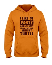 I LIKE TO PARTY WITH MY TURTLE Hooded Sweatshirt thumbnail