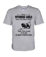 SOME WYOMING GIRLS TALK TOO LOUD V-Neck T-Shirt thumbnail