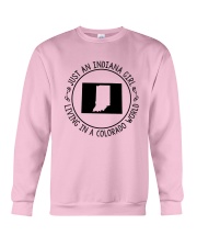 INDIANA GIRL LIVING IN COLORADO WORLD Crewneck Sweatshirt thumbnail