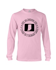 INDIANA GIRL LIVING IN COLORADO WORLD Long Sleeve Tee thumbnail