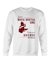 NOVA SCOTIA GIRL LIVING IN QUEBEC WORLD Crewneck Sweatshirt thumbnail