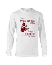 NOVA SCOTIA GIRL LIVING IN QUEBEC WORLD Long Sleeve Tee thumbnail