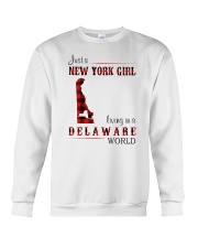 NEW YORK GIRL LIVING IN DELAWARE WORLD Crewneck Sweatshirt thumbnail