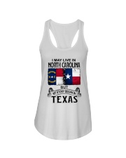 LIVE IN NORTH CAROLINA BEGAN IN TEXAS Ladies Flowy Tank thumbnail