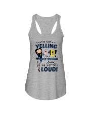 I'M A PITTSBURGH GIRL WE JUST TALK LOUD Ladies Flowy Tank tile