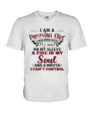 Peru A Fire In My Soul V-Neck T-Shirt tile