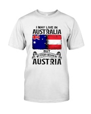 LIVE IN AUSTRALIA BEGAN IN AUSTRIA Classic T-Shirt tile