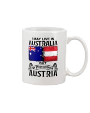 LIVE IN AUSTRALIA BEGAN IN AUSTRIA Mug tile