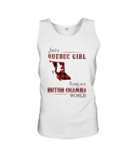QUEBEC GIRL LIVING IN BRITISH COLUMBIA WORLD Unisex Tank thumbnail