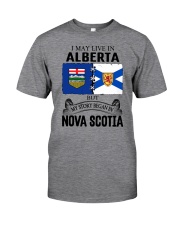 LIVE IN ALBERTA BEGAN IN NOVA SCOTIA ROOT Classic T-Shirt front
