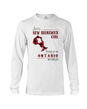 NEW BRUNSWICK GIRL LIVING IN ONTARIO WORLD Long Sleeve Tee thumbnail