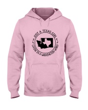 TEXAS GIRL LIVING IN WASHINGTON WORLD Hooded Sweatshirt front