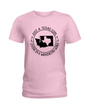 TEXAS GIRL LIVING IN WASHINGTON WORLD Ladies T-Shirt thumbnail