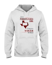 PENNSYLVANIA GIRL LIVING IN TEXAS WORLD Hooded Sweatshirt thumbnail