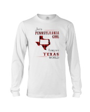 PENNSYLVANIA GIRL LIVING IN TEXAS WORLD Long Sleeve Tee thumbnail