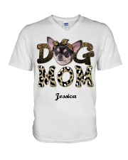 Personalized Chihuahua Dog Mom V-Neck T-Shirt tile