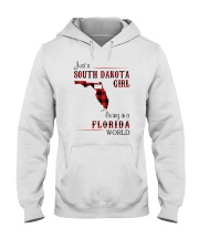 SOUTH DAKOTA GIRL LIVING IN FLORIDA WORLD Hooded Sweatshirt thumbnail