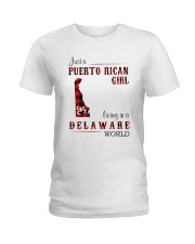 PUERTO RICAN GIRL LIVING IN DELAWARE WORLD Ladies T-Shirt thumbnail