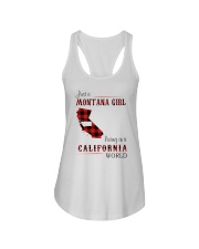 MONTANA GIRL LIVING IN CALIFORNIA WORLD Ladies Flowy Tank tile