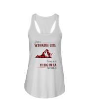 WYOMING GIRL LIVING IN VIRGINIA WORLD Ladies Flowy Tank thumbnail