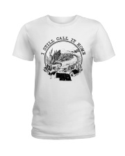 Nebraska It Home Symbols Ladies T-Shirt tile