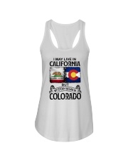 LIVE IN CALIFORNIA BEGAN IN COLORADO Ladies Flowy Tank tile