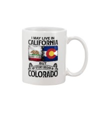 LIVE IN CALIFORNIA BEGAN IN COLORADO Mug tile
