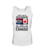 LIVE IN MISSOURI BUT MY STORY BEGAN IN CANADA Unisex Tank tile
