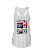 LIVE IN MISSOURI BUT MY STORY BEGAN IN CANADA Ladies Flowy Tank tile