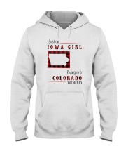 IOWA GIRL LIVING IN COLORADO WORLD Hooded Sweatshirt thumbnail