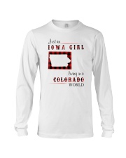 IOWA GIRL LIVING IN COLORADO WORLD Long Sleeve Tee thumbnail