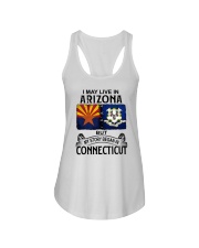 LIVE IN ARIZONA BEGAN IN CONNECTICUT Ladies Flowy Tank tile