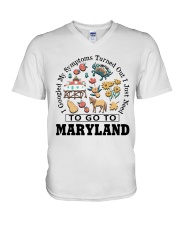 Maryland My Symptoms V-Neck T-Shirt tile