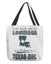 TEXAS GIRL LIFE TOOK TO LOUISIANA All-Over Tote tile