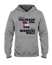 JUST A COLORADO GIRL IN A MISSOURI WORLD Hooded Sweatshirt thumbnail